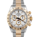 2020 NEW PAPERS Rolex Daytona Cosmograph 40mm White Two-Tone 18K Gold 116503 BOX