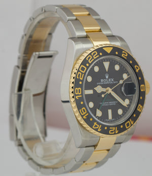 Rolex GMT-Master II Ceramic 116713 Black Two-Tone 18K Stainless PAPERS 40mm B+P