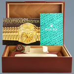 Rolex President 18238 Day Date 36mm Black Tapestry Double Quick Yellow Gold Watch