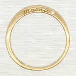 Nora Kogan Mama Ring - 18k Yellow Gold Band with Diamond - Size 6