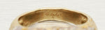 Andy C Blue Oval Gemstone & Diamond Ring -14k Yellow Gold Bark-Style Band