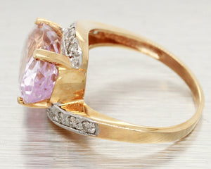 John C Rinker JCR Amethyst Ring - 14k Yellow Gold & Diamond Accents