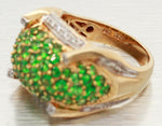 John C Rinker Tsavorite Cluster Band -  14k Yellow Gold JCR Ring