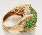 John C Rinker Tsavorite Cluster Band -  14k Yellow Gold JCR Ring