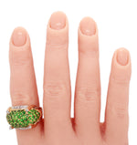 John C Rinker Tsavorite Cluster Band -  14k Yellow Gold JCR Ring