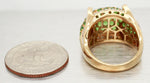 John C Rinker Tsavorite Cluster Band -  14k Yellow Gold JCR Ring