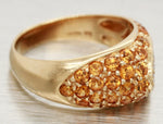 Le Vian Orange Sapphire & Diamond Asymmetrical Band -  14k Yellow Gold Ring