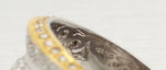 Two-Tone Chocolate & White Diamond Cocktail Ring - 18k Yellow/White Gold Band