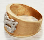 Joel McFadden Gold Dragon Ring - 14k Yellow & White Gold Band - Size 9
