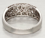 Vintage 0.50ctw Studded Diamond Band Ring - 14k White Gold - Size 9