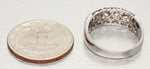 Vintage 0.50ctw Studded Diamond Band Ring - 14k White Gold - Size 9