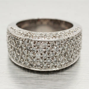 Sonia Bitton 2ctw Diamond Pave Large Band Ring | 14k White Gold