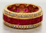 Sonia Bitton 5.20ctw Ruby & Diamond Eternity Ring | 18k Yellow Gold Band