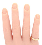 Vintage 14k Gold Sideways Cross Ring - Yellow Gold Studded Band - Size 6.75