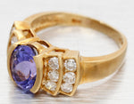 1ctw Tanzanite and Diamond Accent Cathedral Style Band Ring - 18k Yellow Gold