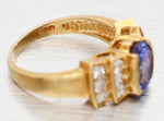 1ctw Tanzanite and Diamond Accent Cathedral Style Band Ring - 18k Yellow Gold