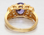1ctw Tanzanite and Diamond Accent Cathedral Style Band Ring - 18k Yellow Gold