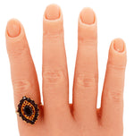 Antique Art Deco 2.60ctw Marquise Garnet Cocktail Ring - 18k Yellow Gold Size 9