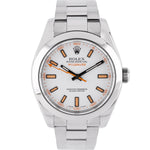 Rolex Milgauss Stainless Steel White Orange 40mm 116400 Watch