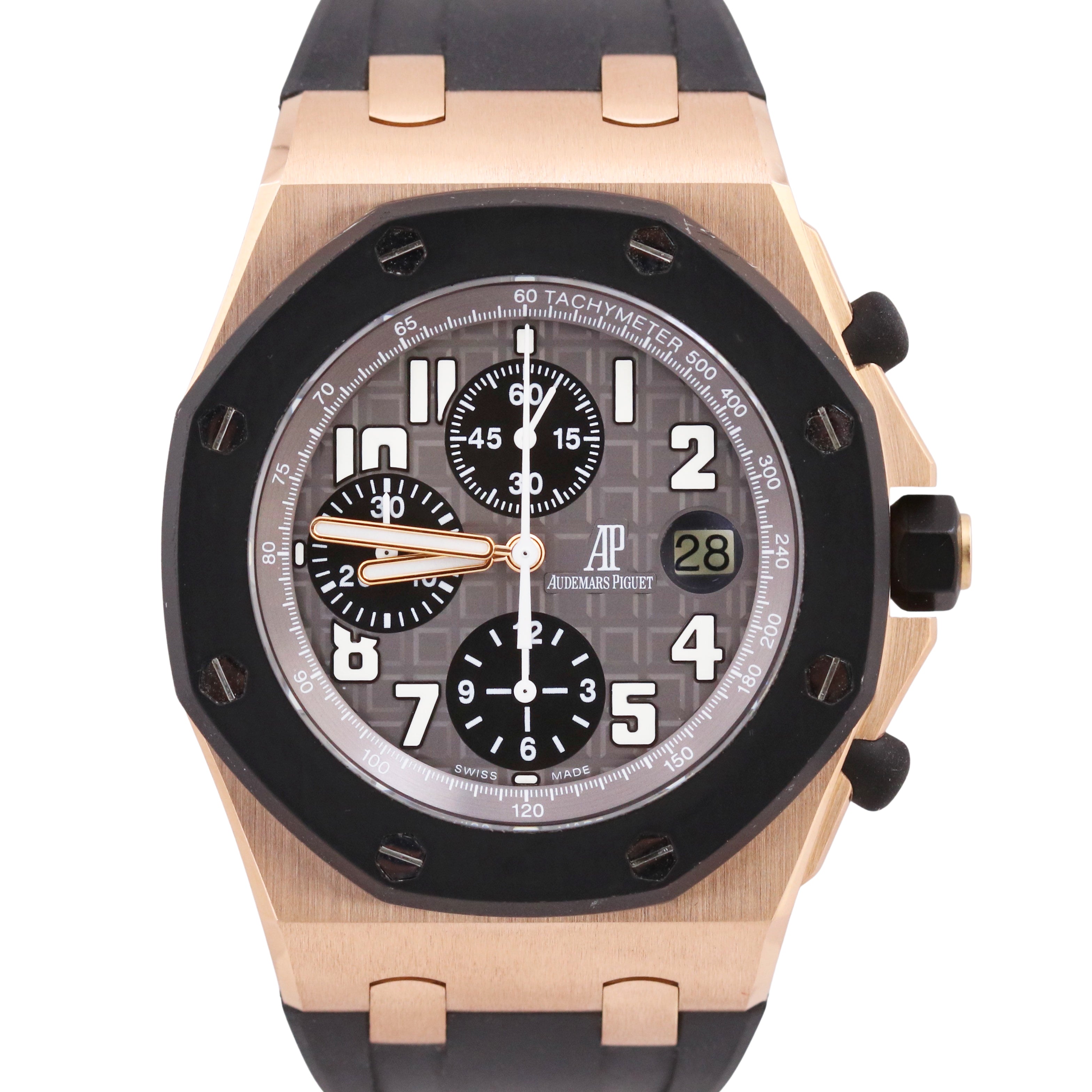 Audemars Piguet Royal Oak Offshore 18K ROSE GOLD Gray Chronograph 42mm 25940OK