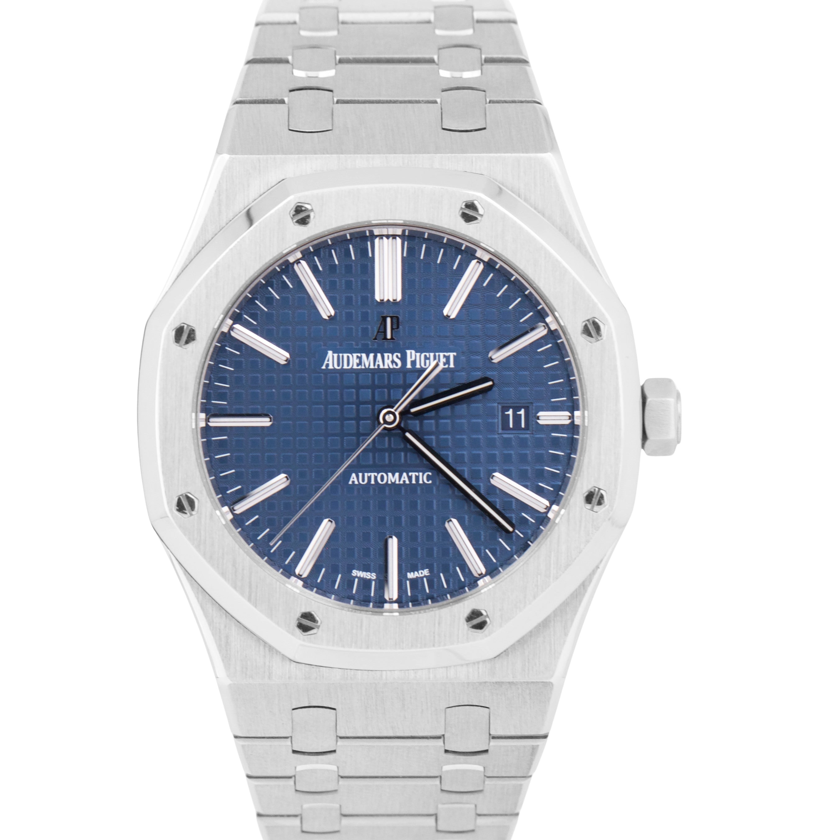 MINT Audemars Piguet Royal Oak BLUE 41mm Stainless Watch 15400ST.OO.1220ST.03