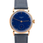 VINTAGE Patek Philippe Calatrava 1578 35mm Spider Lugs Blue Manual 18K Watch