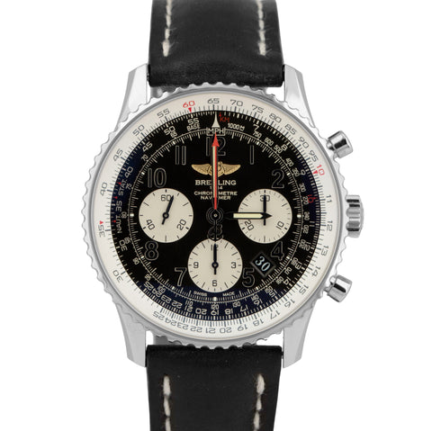 UNWORN PAPERS Breitling Navitimer B01 Chronograph 43 Black 43mm Watch BOX