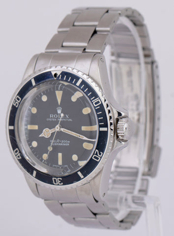 VINTAGE 1971 Rolex Submariner No-Date 5513 MATTE DIAL 40mm Steel Automatic Watch