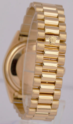 MINT Rolex Day-Date President Champagne 36mm Fluted 18K Yellow Gold Watch 18038