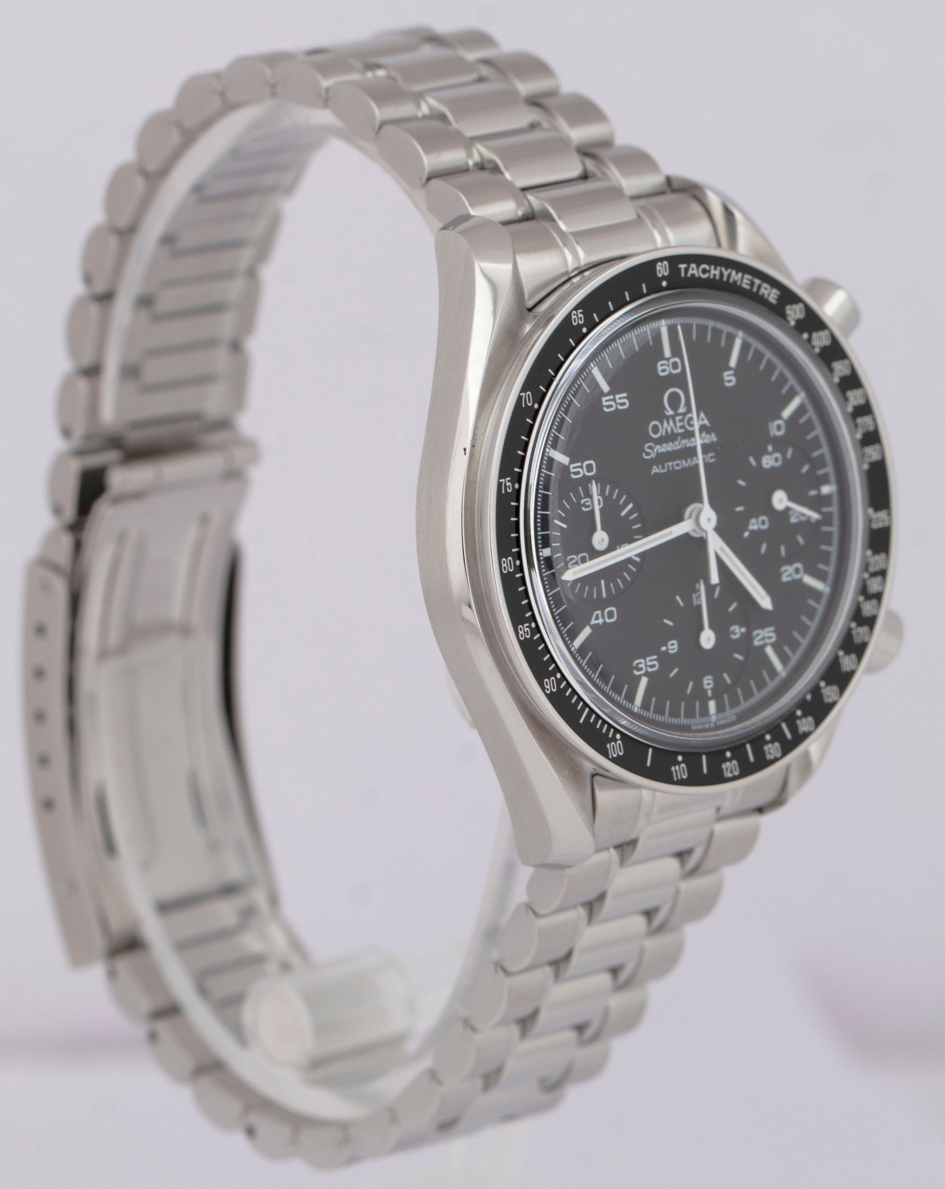 MINT Omega Speedmaster Reduced 39mm 3510.50 Chronograph Steel Watch 3510.50.00