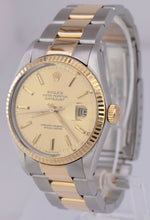 Rolex DateJust 36mm CHAMPAGNE 18K Yellow Gold Stainless Steel OYSTER 16013