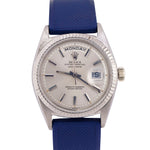 MINT VINTAGE 1966 Rolex Day-Date 36mm SILVER PIE-PAN 18K White Gold Watch 1803
