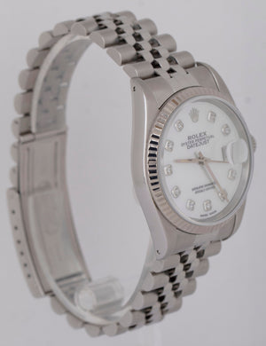 MINT Rolex DateJust 36mm Jubilee Diamond Mother of Pearl Automatic Watch 16234