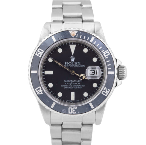 1984 Rolex Submariner Date MATTE DIAL 16800 40mm Steel Oyster Automatic Watch