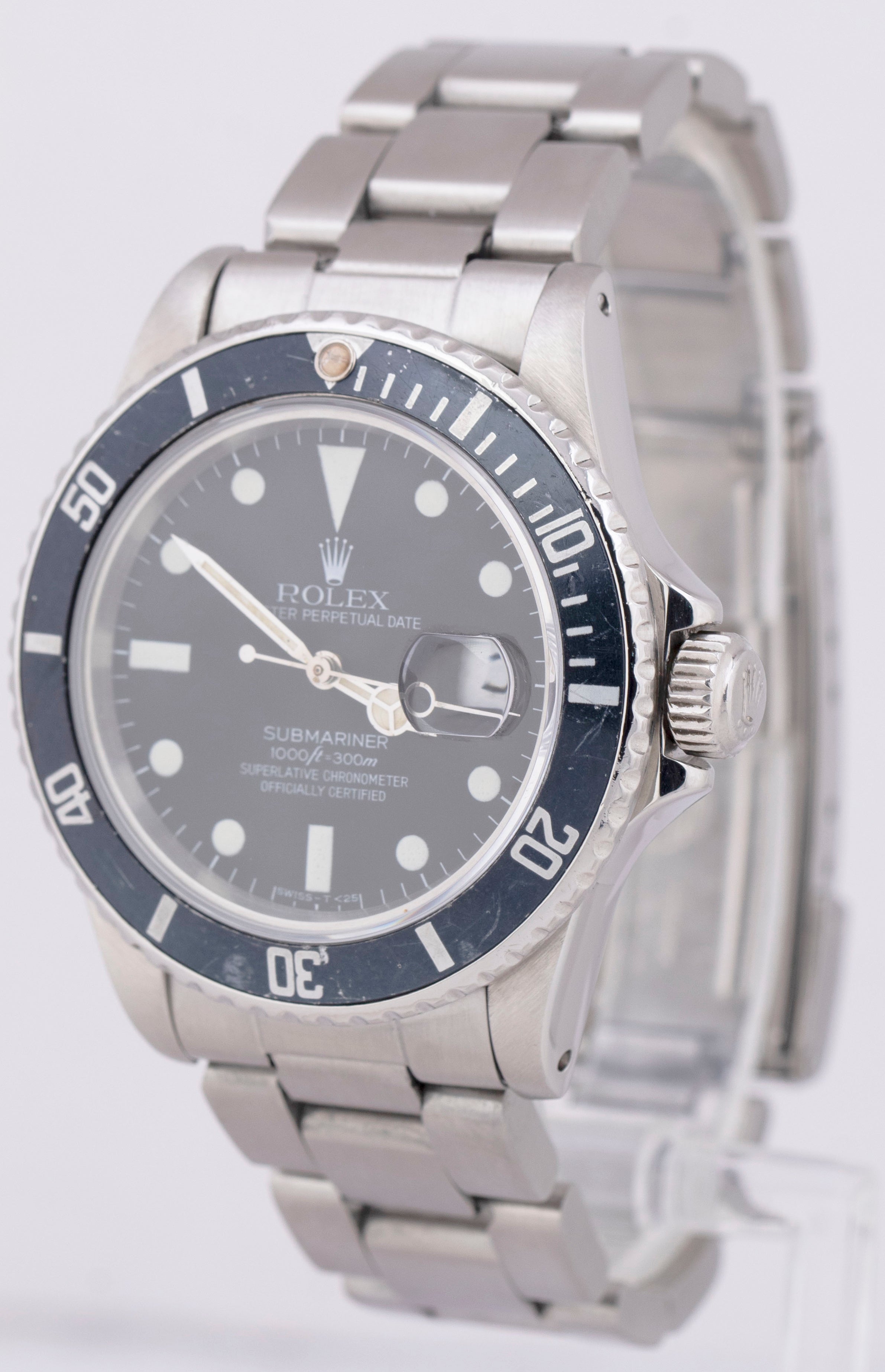 1984 Rolex Submariner Date MATTE DIAL 16800 40mm Steel Oyster Automatic Watch