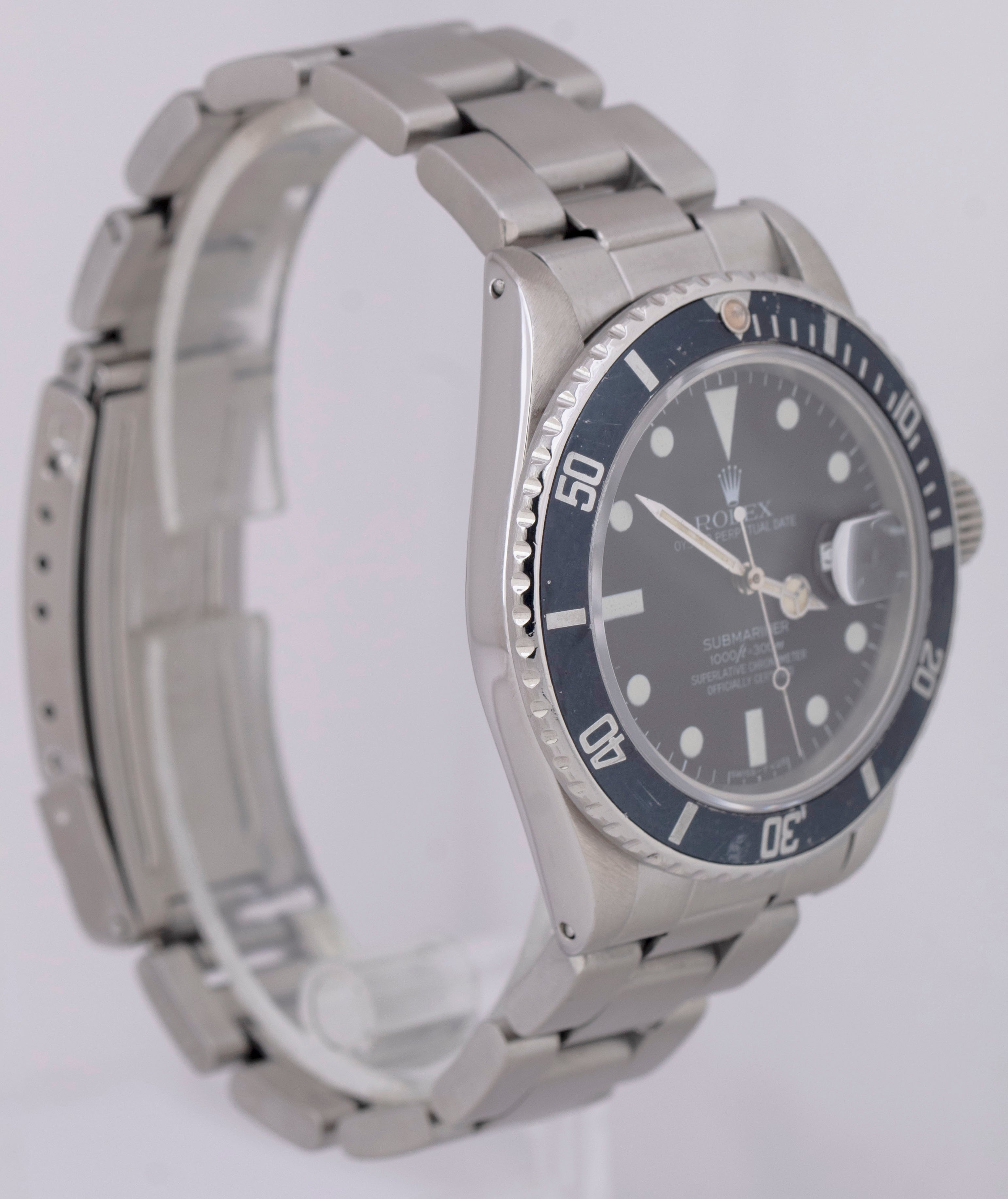 1984 Rolex Submariner Date MATTE DIAL 16800 40mm Steel Oyster Automatic Watch