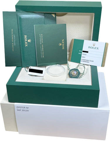 MINT PAPERS Rolex DateJust 41mm FACTORY DIAMOND Jubilee Fluted Watch 126333 BOX