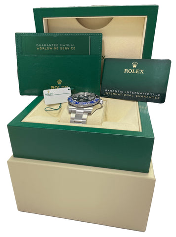 BRAND NEW JULY 2024 PAPERS Rolex GMT-Master II BATMAN Blue 40mm 126710 BLNR BOX