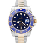 MINT Rolex Submariner Date BLUE 18K Yellow Gold Two-Tone Steel 40mm 116613 LB