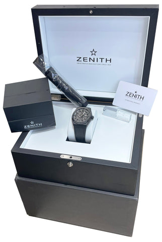 MINT PAPERS Zenith Defy Classic Ceramic Skeleton Watch 49.9000.670/77.R782 BOX