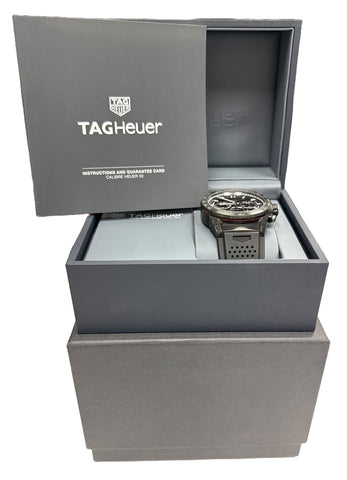 Tag Heuer Carrera SKELETON Chronograph Rubber CARBON 45mm CBG2A91.FT6173 BOX