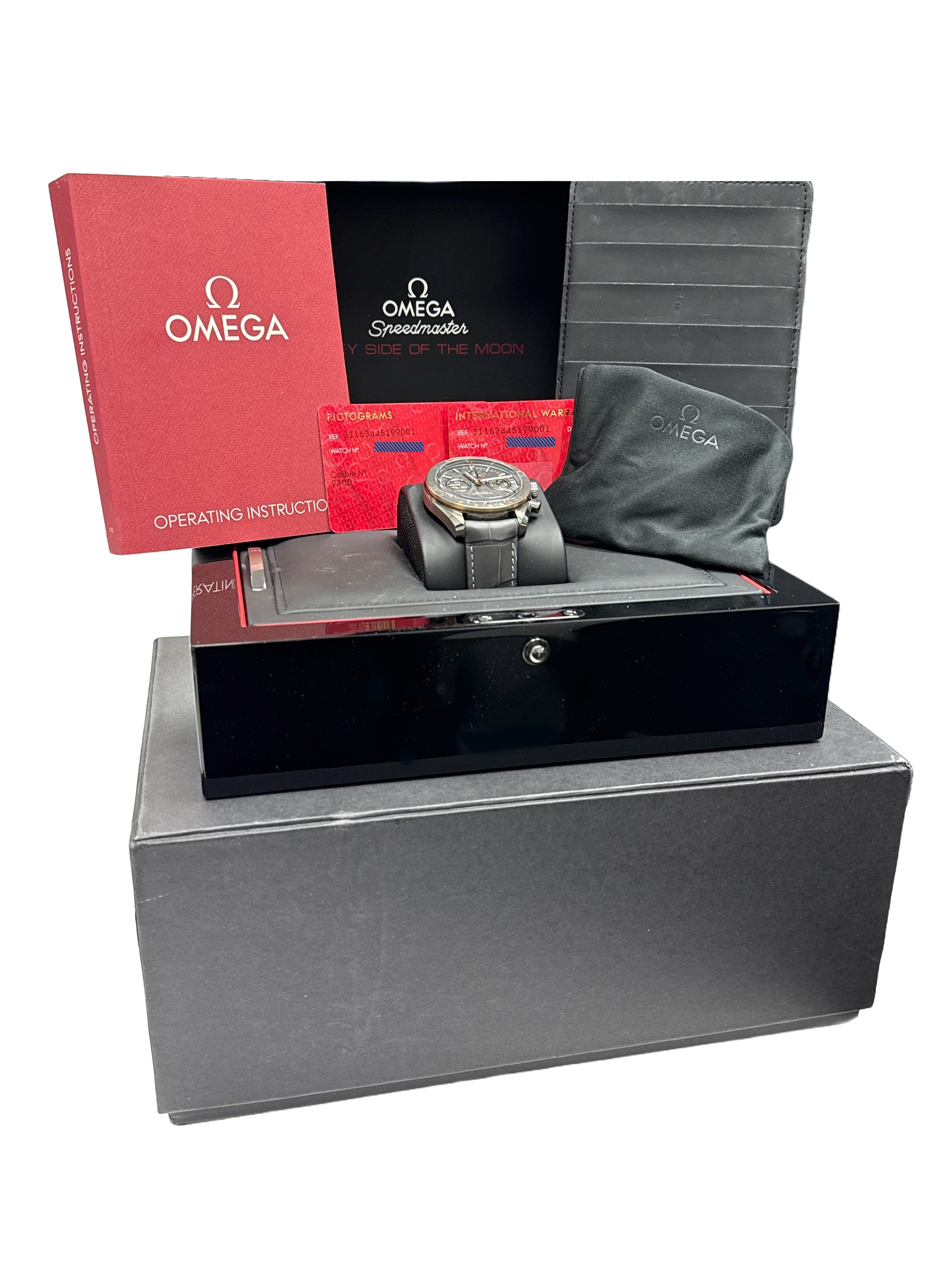 PAPERS Omega Speedmaster METEORITE Grey Side Of The Moon 311.63.44.51.99.001 BOX