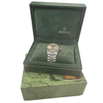 Rolex DateJust 36mm SILVER PIE PAN Stainless Steel 18K Fluted JUBILEE 1601 BOX