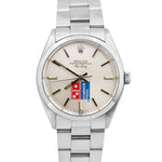 Rolex Oyster Perpetual Air-King DOMINOS 34mm Silver Stainless Steel 5500 Watch