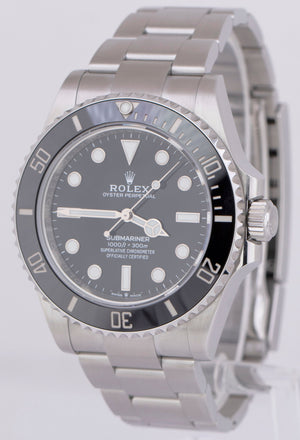 2021 NEW PAPERS Rolex Submariner 41mm Ceramic No-Date Black Steel 124060 LN BOX