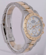 Rolex Daytona Cosmograph 40mm MOTHER OF PEARL Two-Tone Gold Steel Watch 116523