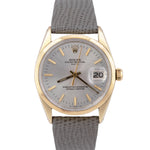 1973 Gold Shell Rolex Oyster Perpetual Date 34mm Silver Sigma Auto Watch 1550
