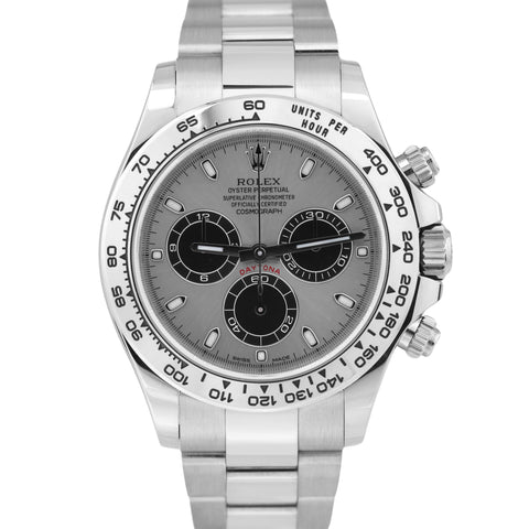 MINT 2022 Rolex Daytona Cosmograph Silver GHOST Black 18K White Gold 116509 BOX