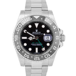 MINT Rolex GMT-Master II BLACK Green Stainless Steel Oyster 40mm 116710 LN Watch