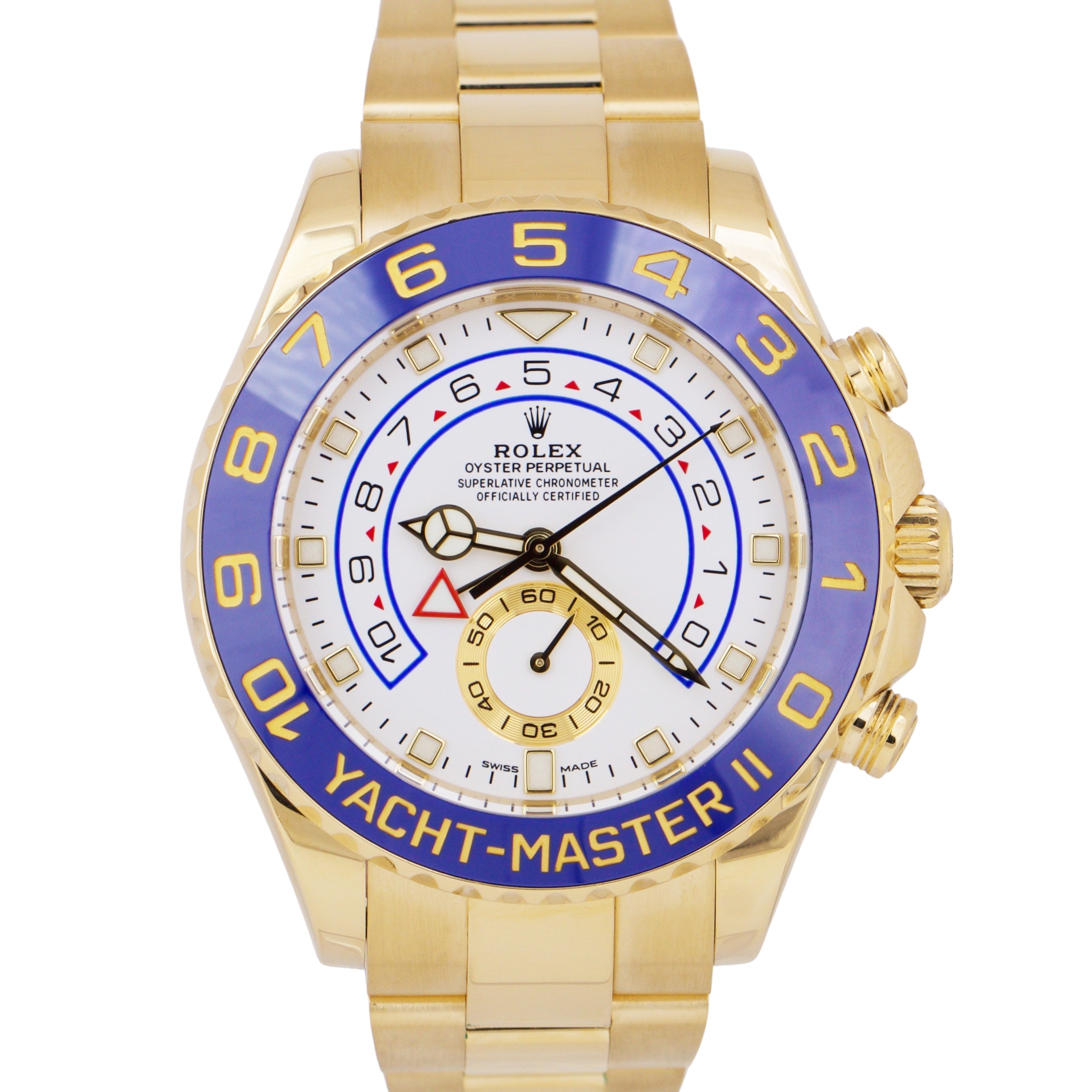 MINT PAPERS Rolex Yacht-Master II NEW STYLE HANDS 18K Gold 44mm 116688 BOX